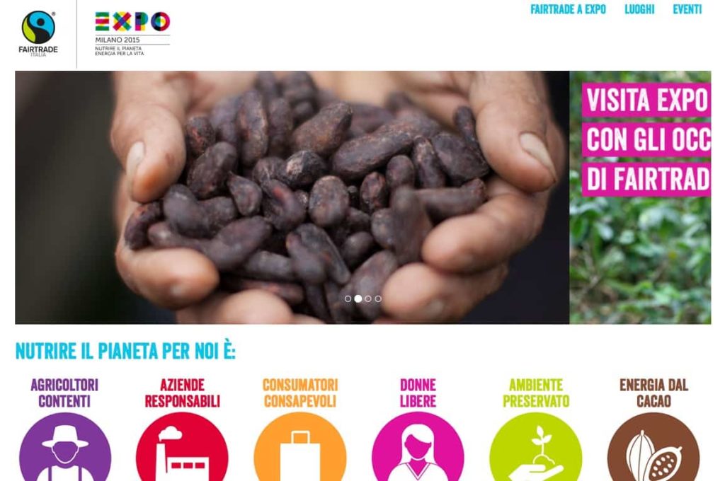 leaderboard del sito expo 2015 di Fairtrade Italia